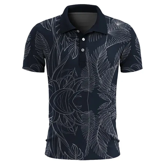 Chic Hawaiian Polo Shirt for Trendy Men