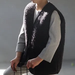 Clara 100% Wool Vest (Black)