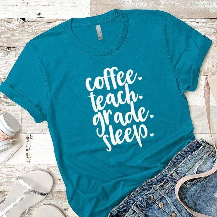 Coffee Teach Grade Sleep 2 Premium Tees