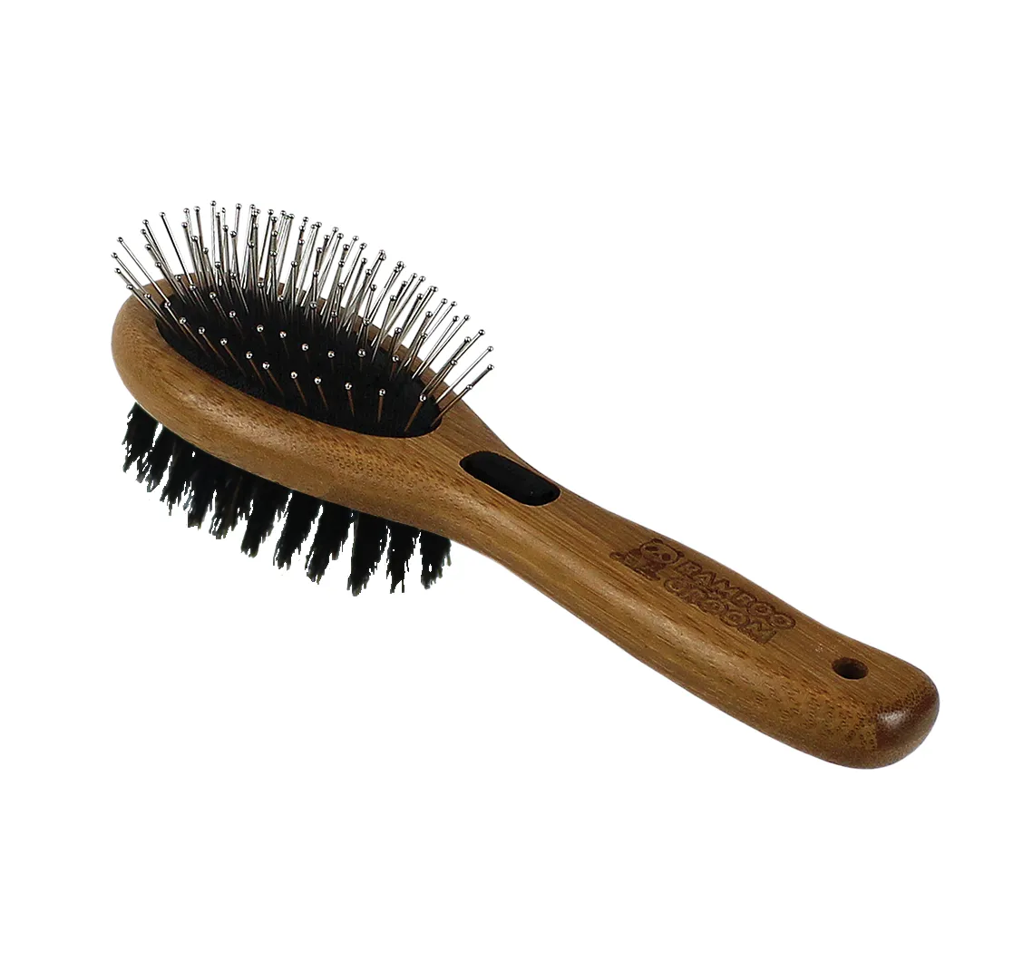 Combo Brush with Bristles & Stainless Steel Pins