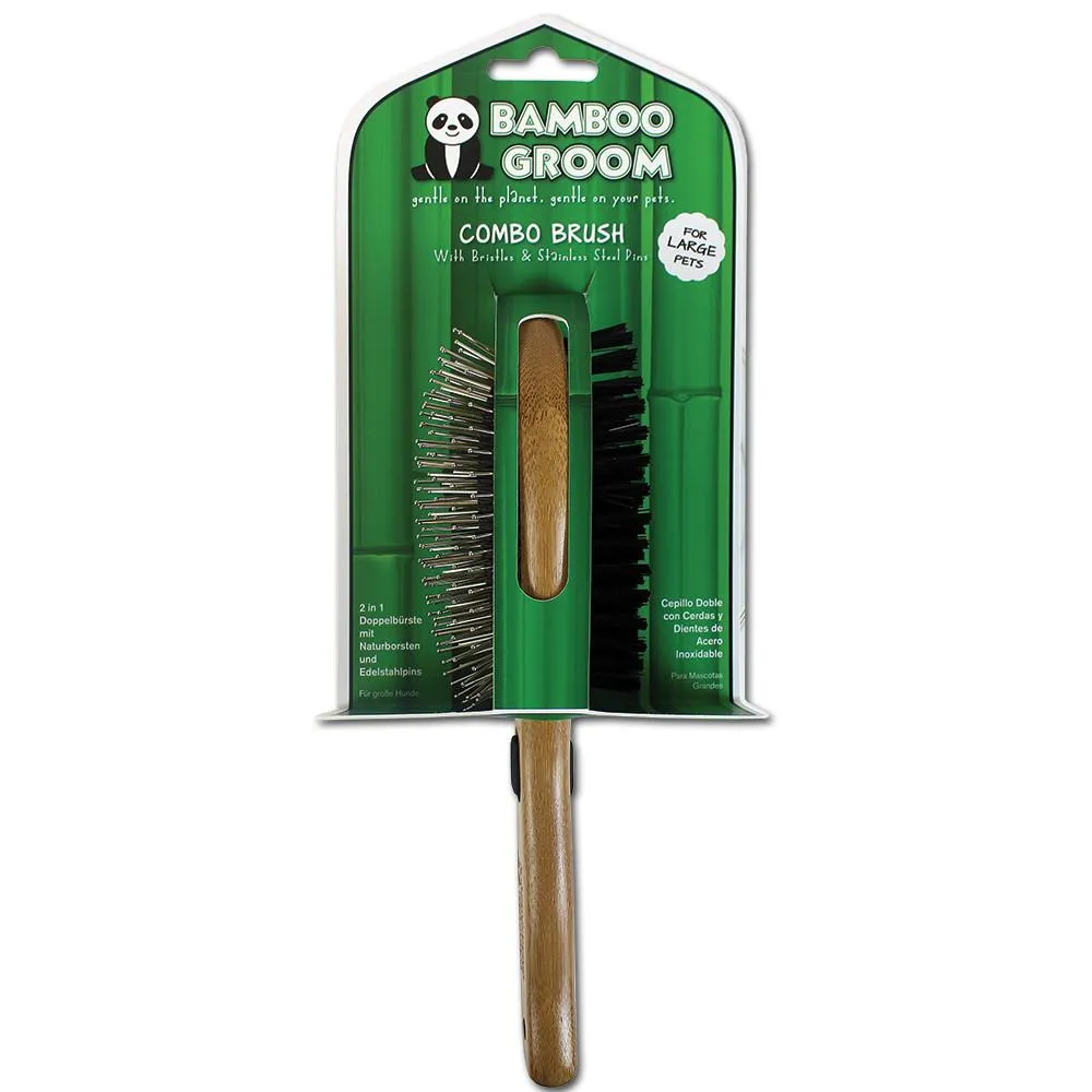 Combo Brush with Bristles & Stainless Steel Pins