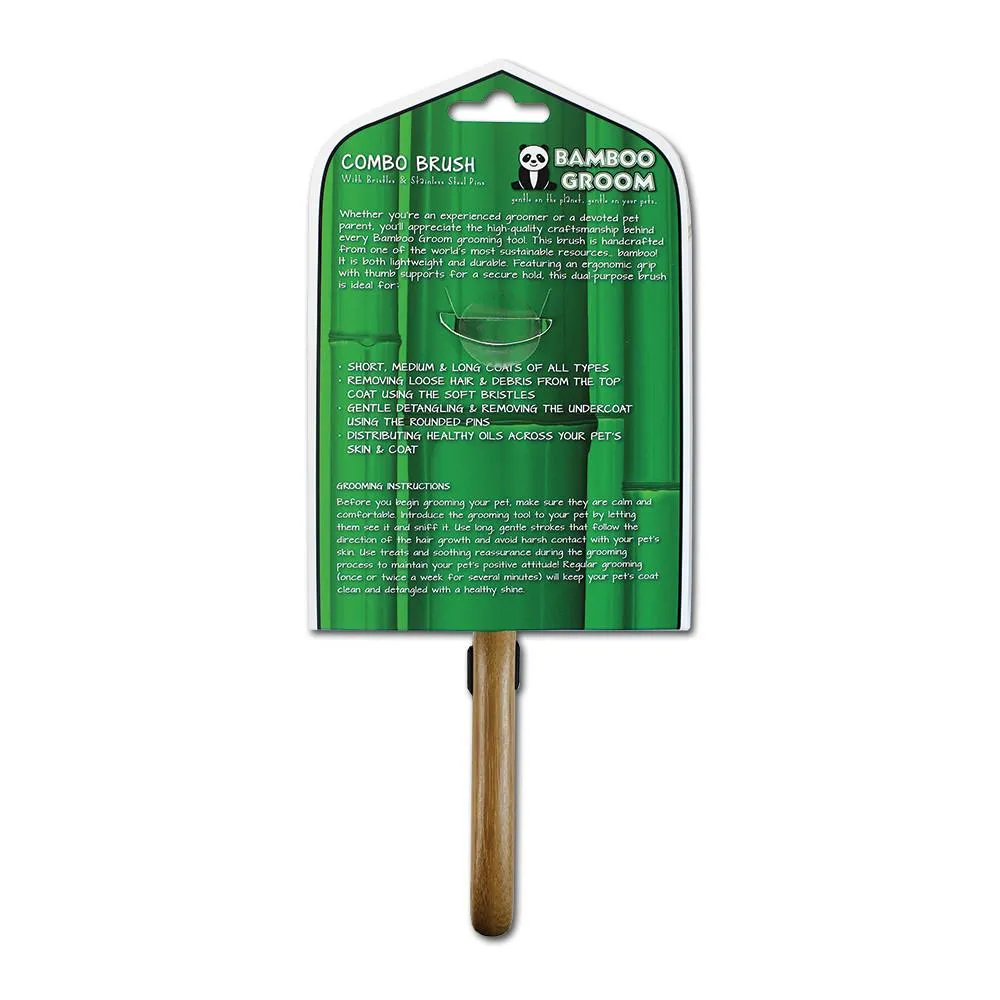 Combo Brush with Bristles & Stainless Steel Pins