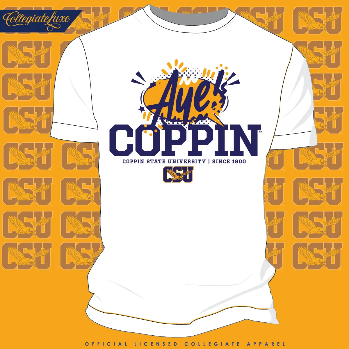 Coppin St. | AYE Coppin !!!  White Ladies Tees