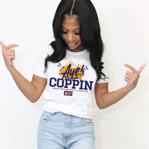 Coppin St. | AYE Coppin !!!  White Ladies Tees