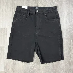 Cotton On Womens Black High Stretch Denim Bermuda Short Size 12 (New)