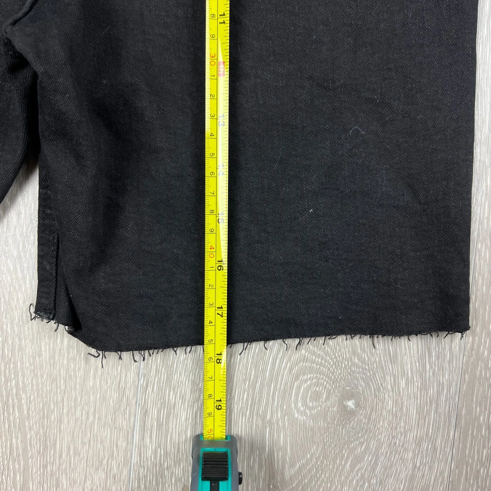 Cotton On Womens Black High Stretch Denim Bermuda Short Size 12 (New)