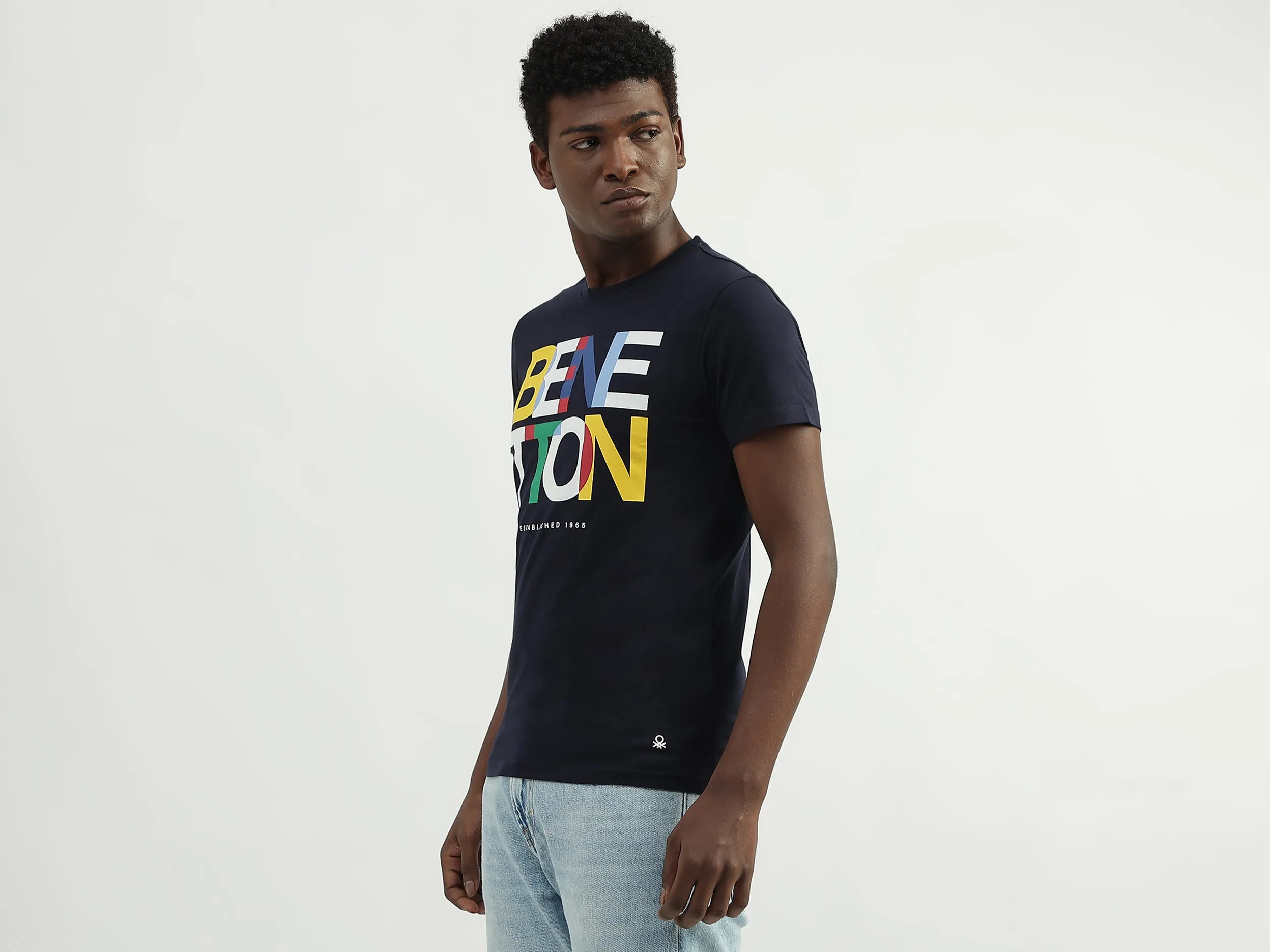 Cotton Printed Round Neck Mens T-shirts