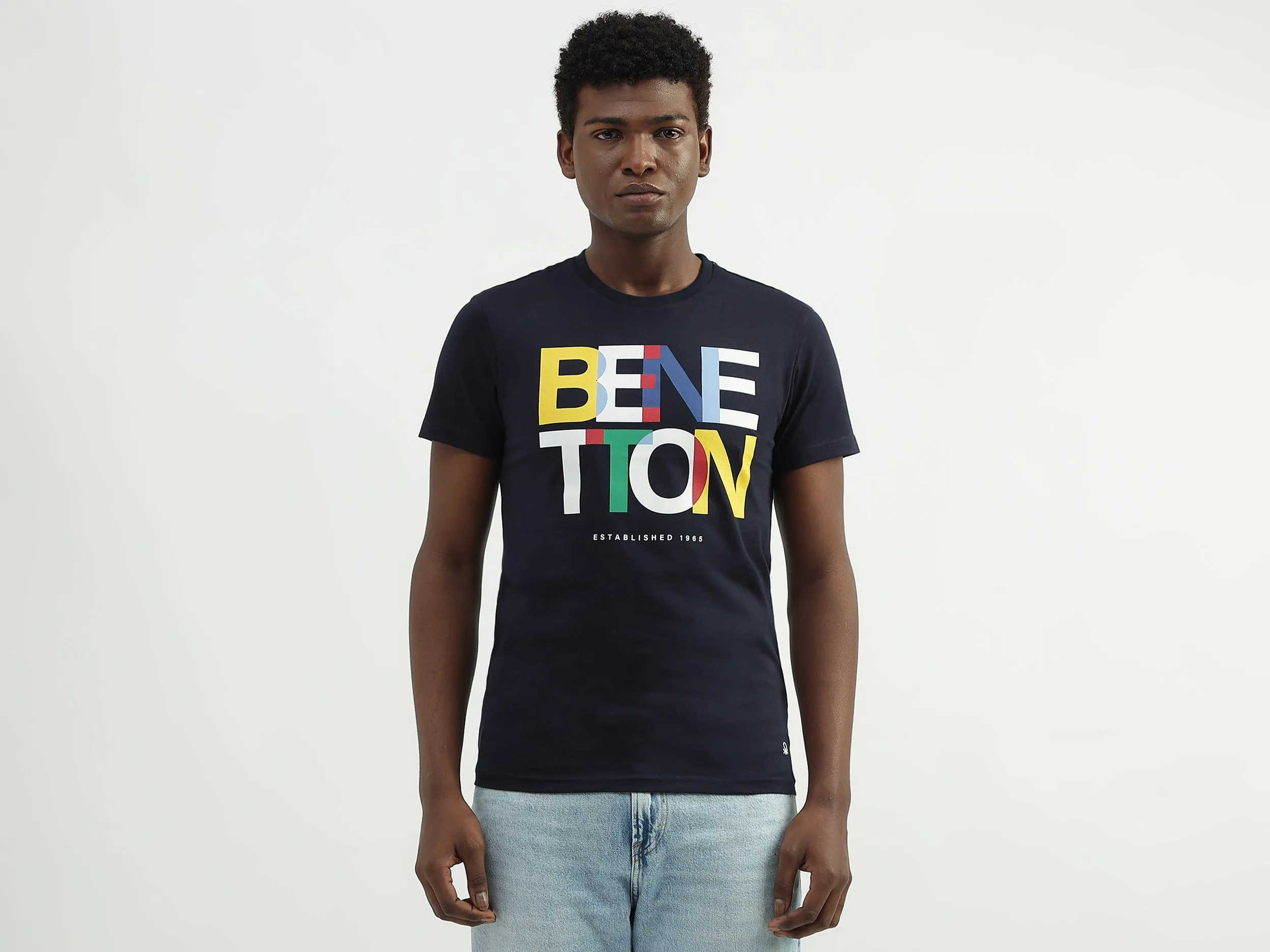 Cotton Printed Round Neck Mens T-shirts