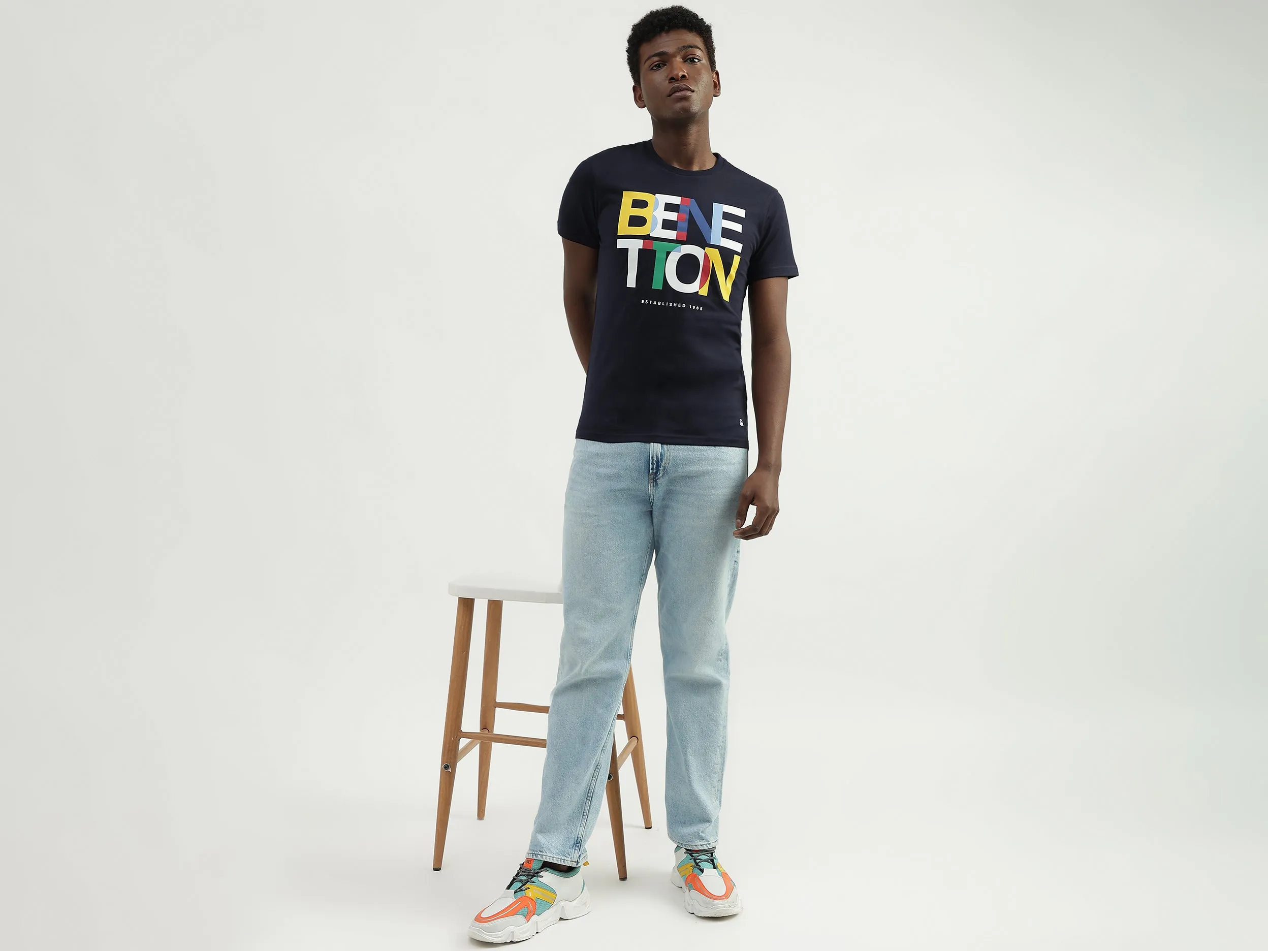 Cotton Printed Round Neck Mens T-shirts