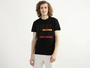 Cotton Printed Round Neck Mens T-shirts