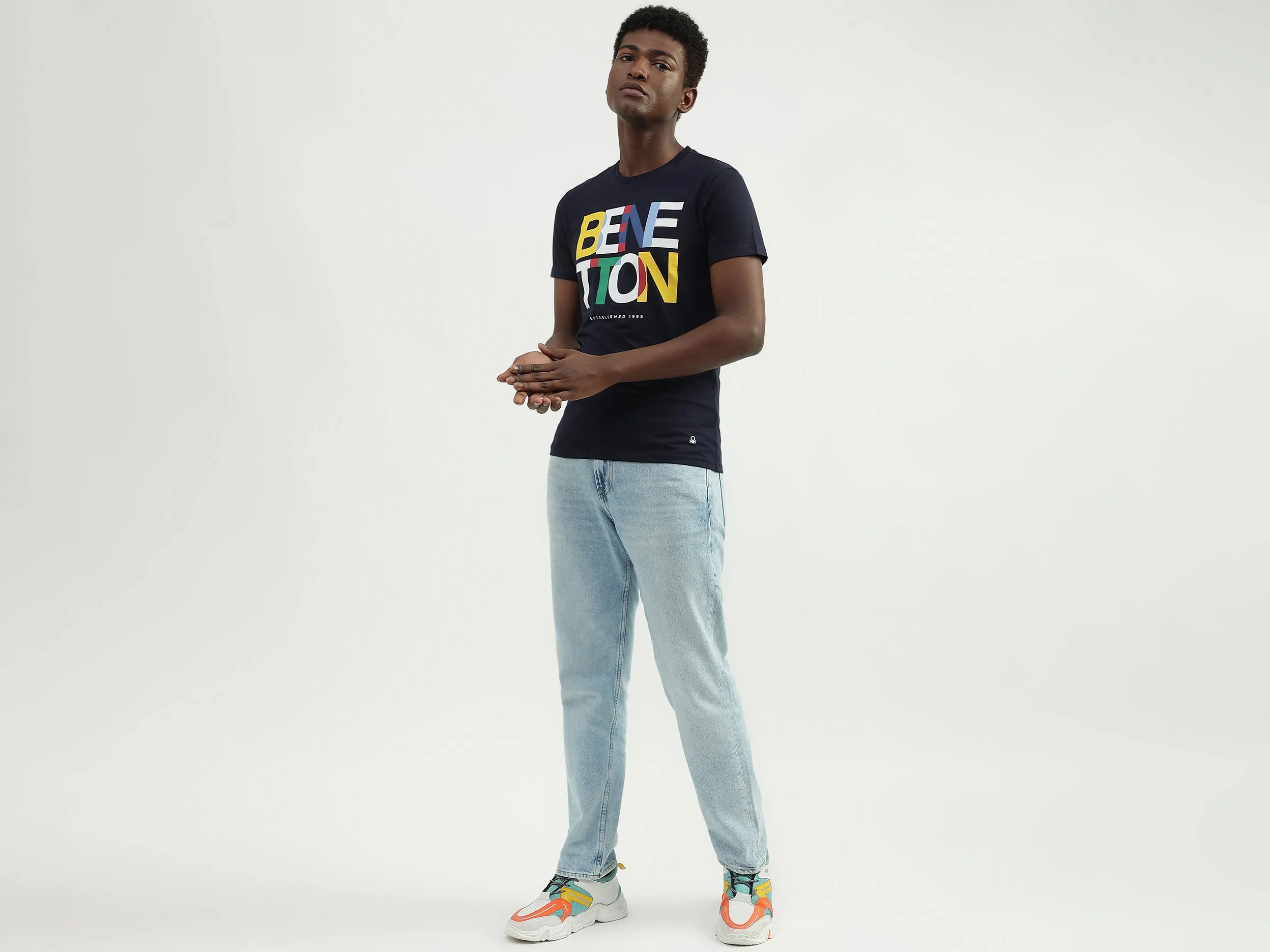 Cotton Printed Round Neck Mens T-shirts