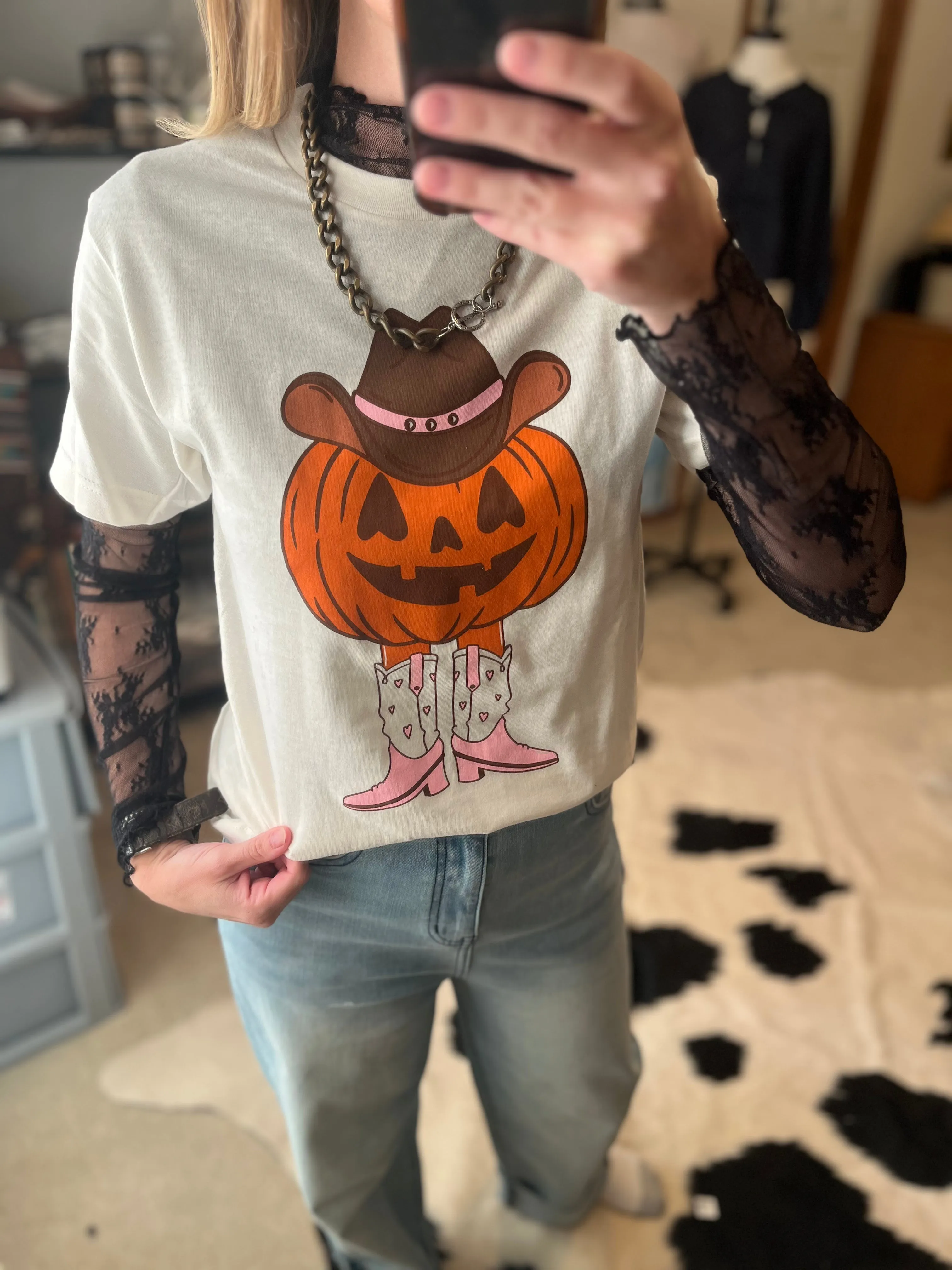 Cowgirl Pumpkin Tee
