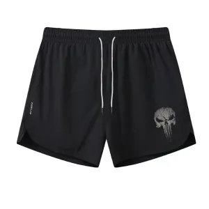 Cracked Skull Graphic Shorts