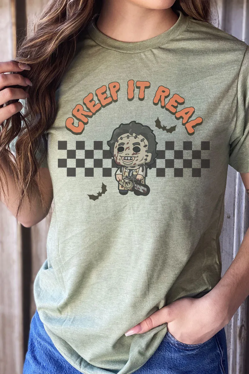 Creep It Real Leatherface Unisex Poly-Rich Blend Tee
