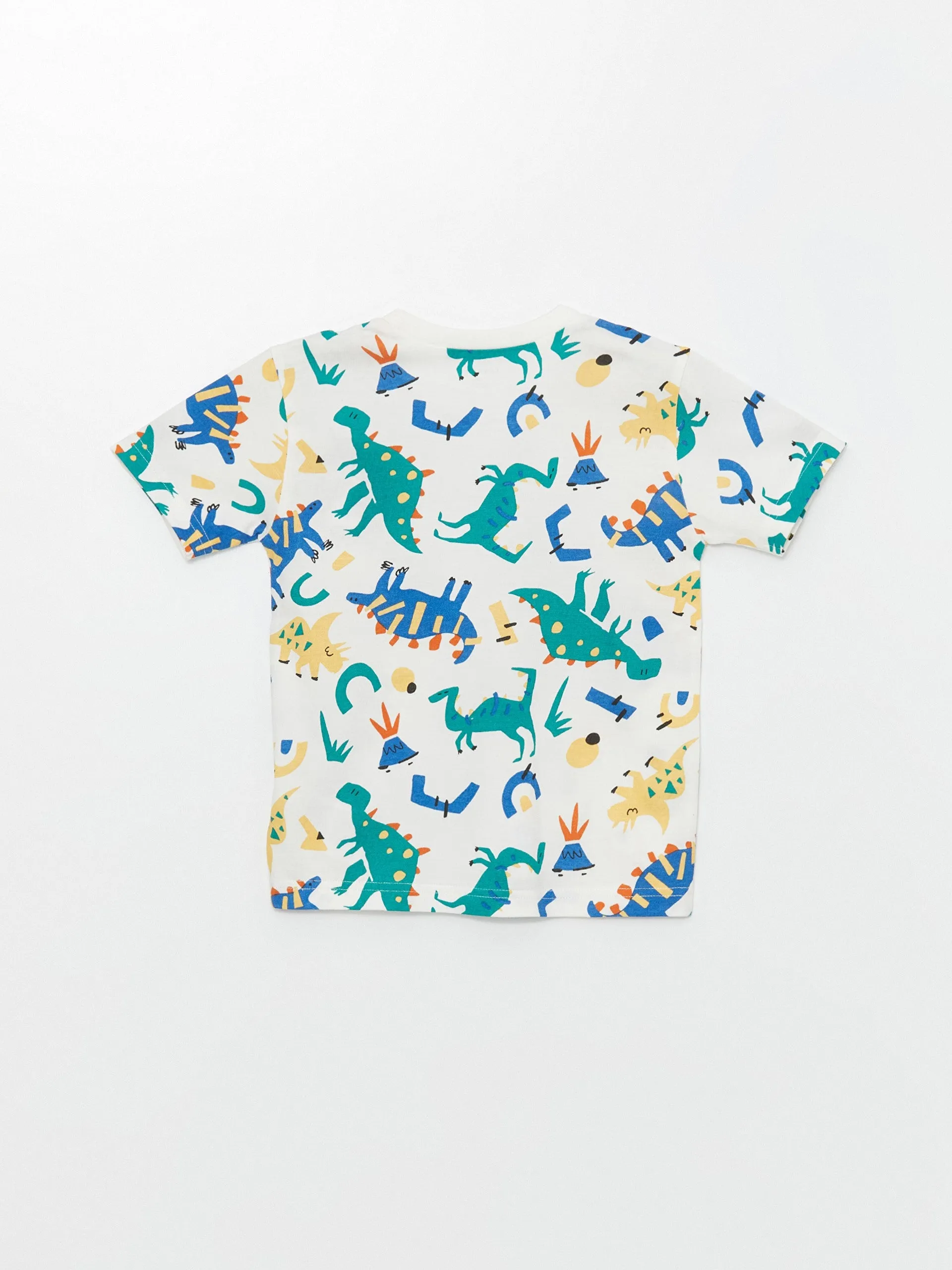 Crew Neck Printed Baby Boy T-Shirt and Shorts Set of 2