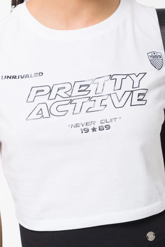 Cropped Short Sleeve T-Shirt White