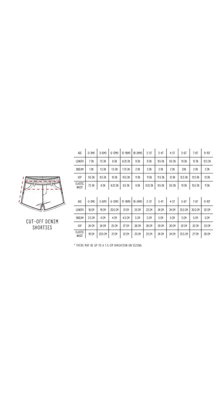CUT OFF DENIM SHORTIES - CAMEL
