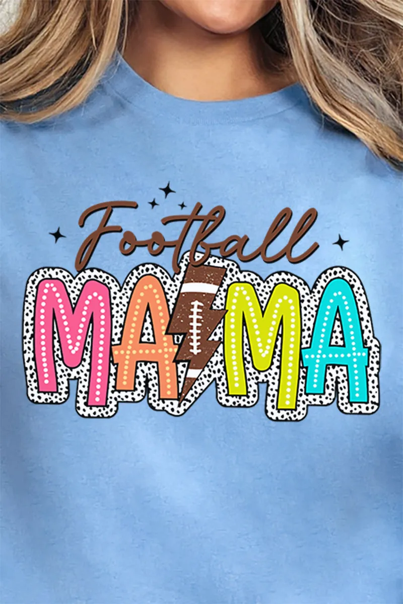 Dalmatian Dots Football Mama Short Sleeve Relaxed Fit T-Shirt
