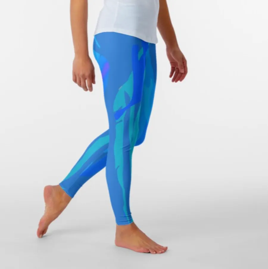 Designer Leggings - Blue Newsea