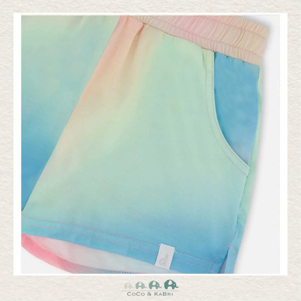 Deux Par Deux Printed Jersey Rainbow Shorts