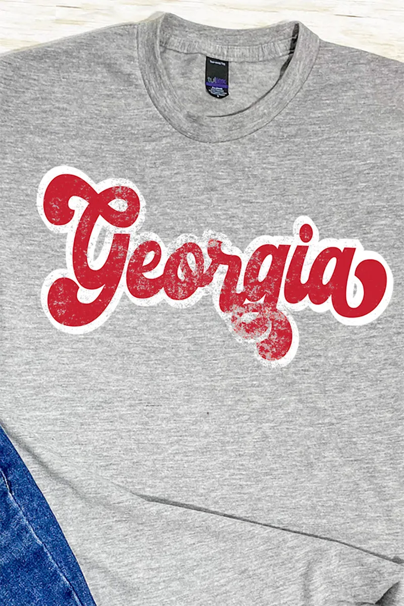 Distressed Georgia Script Unisex Blend Tee