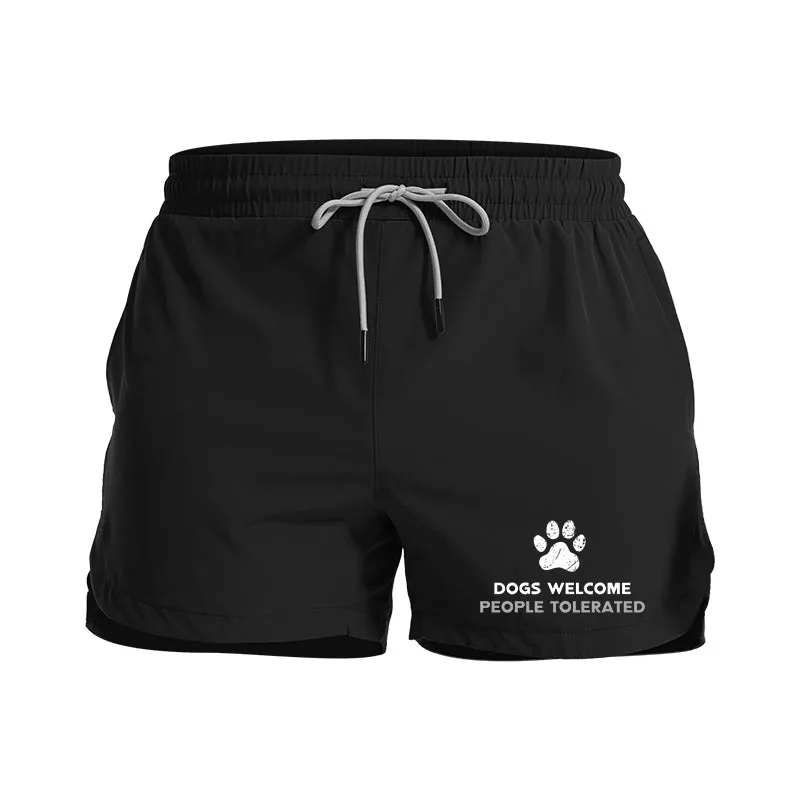Dogs And People Graphic Shorts