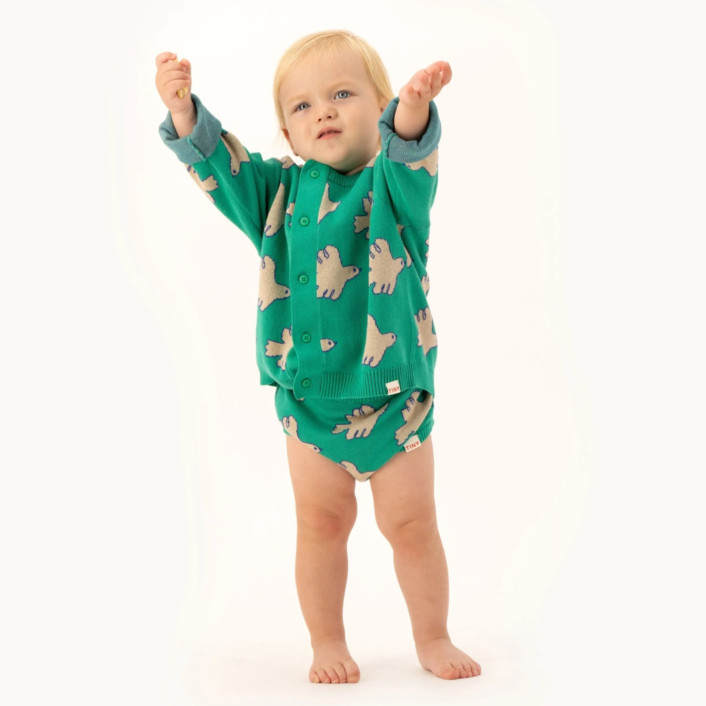 Doves Baby Cardigan, Emerald