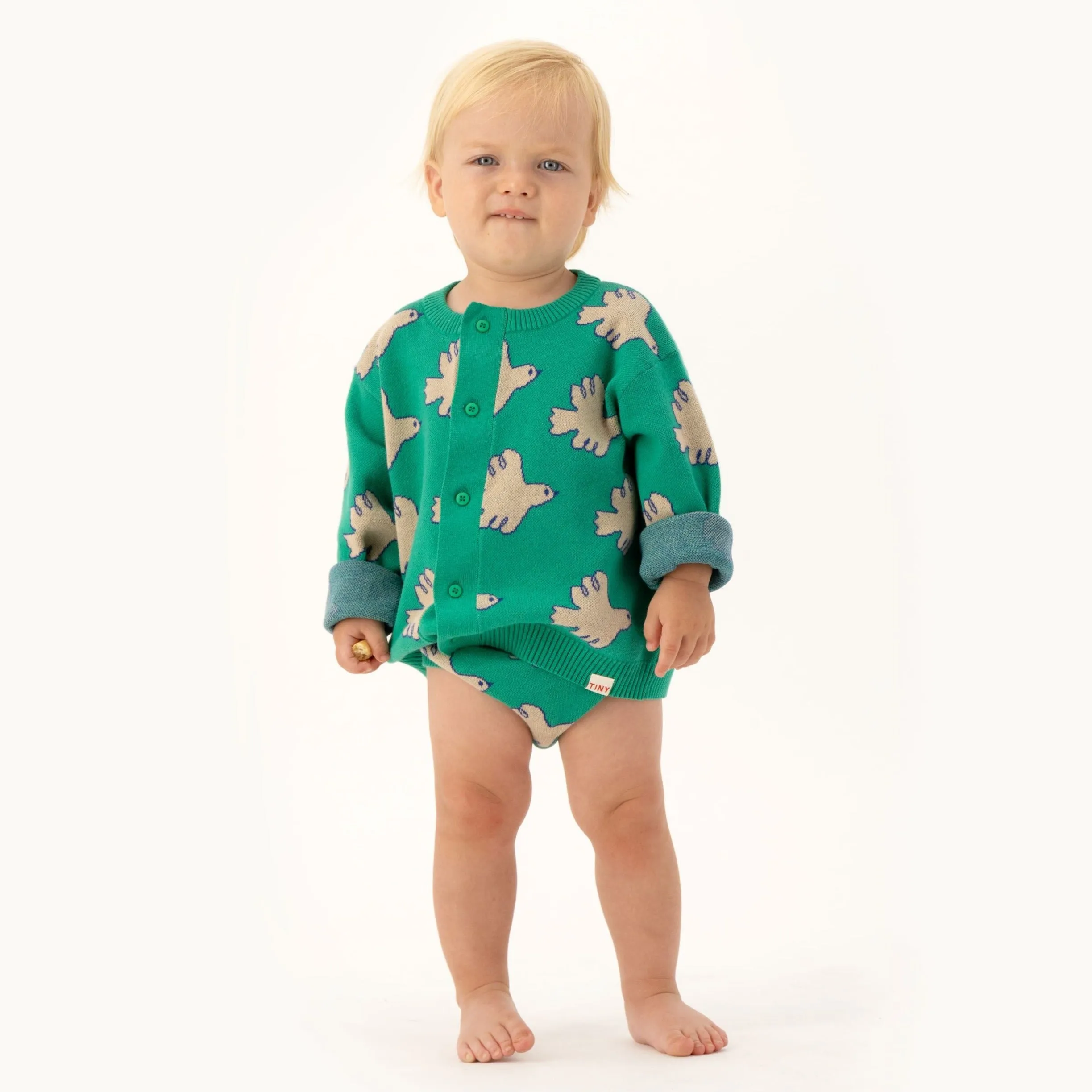 Doves Baby Cardigan, Emerald