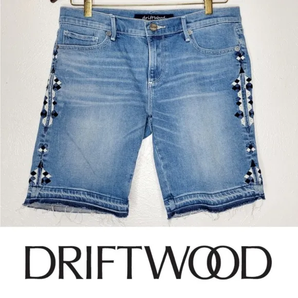 Driftwood Denim Jean Shorts Waist Size 25”