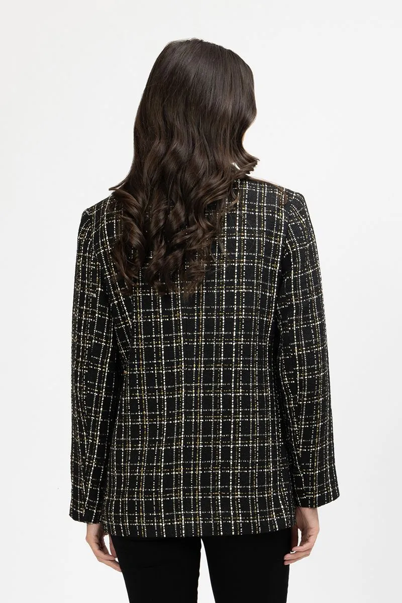 Dylan Blazer - Black Gold Lurex Check