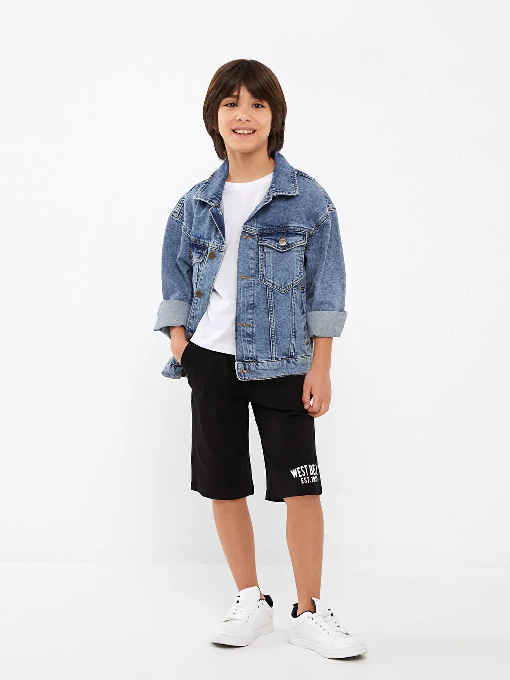 Elastic Waist Printed Boy Roller