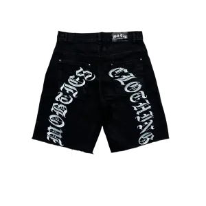 EMBROIDERED DENIM SHORTS