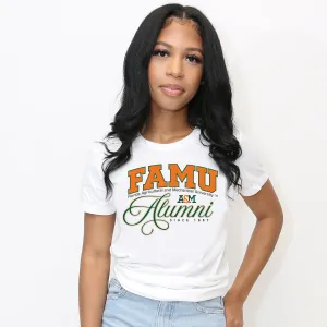 FAMU | Fancy ALUMNI White Ladies Tees