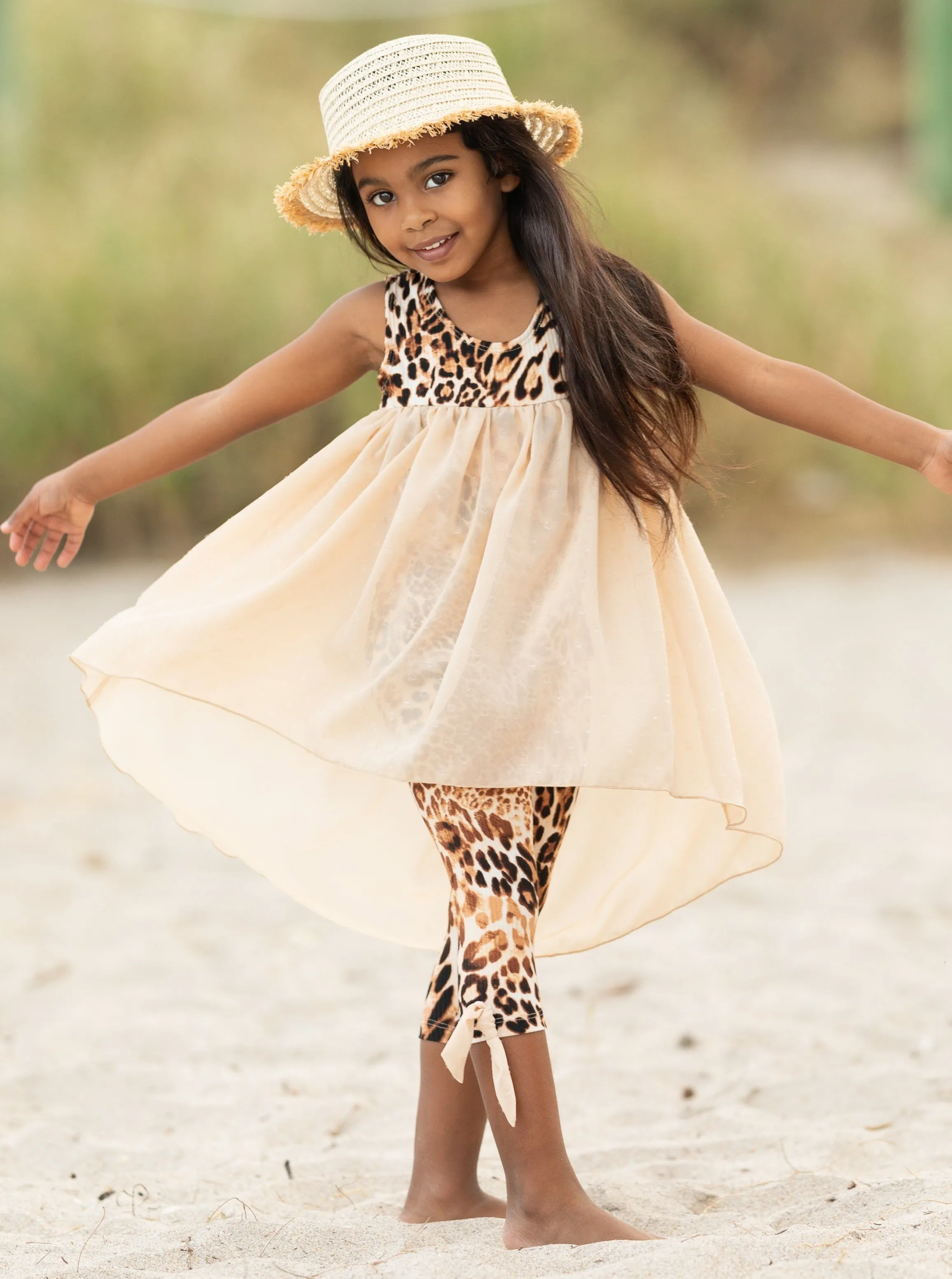 Fierce Confidence Hi-Lo Tunic and Leopard Legging Set