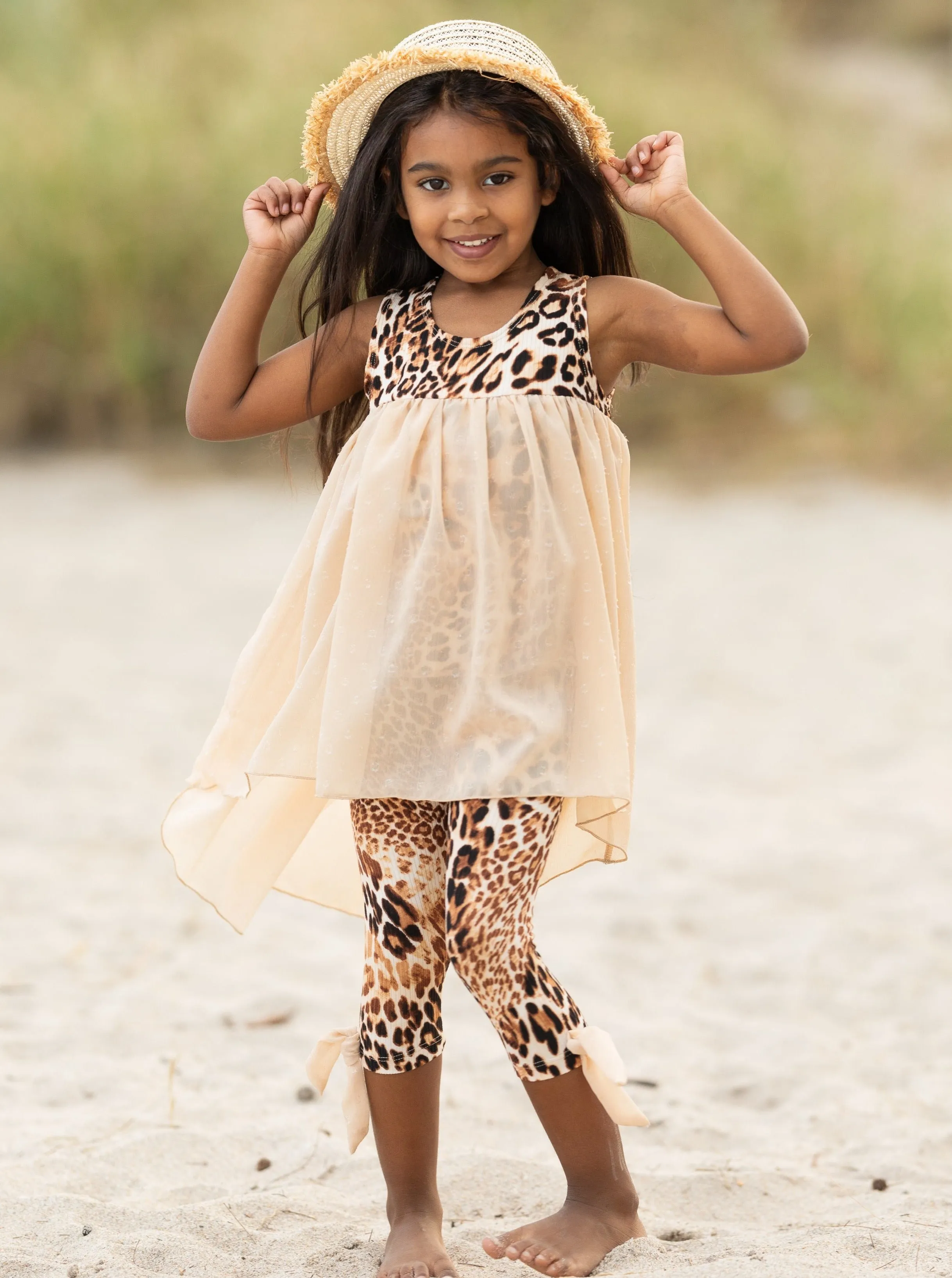 Fierce Confidence Hi-Lo Tunic and Leopard Legging Set