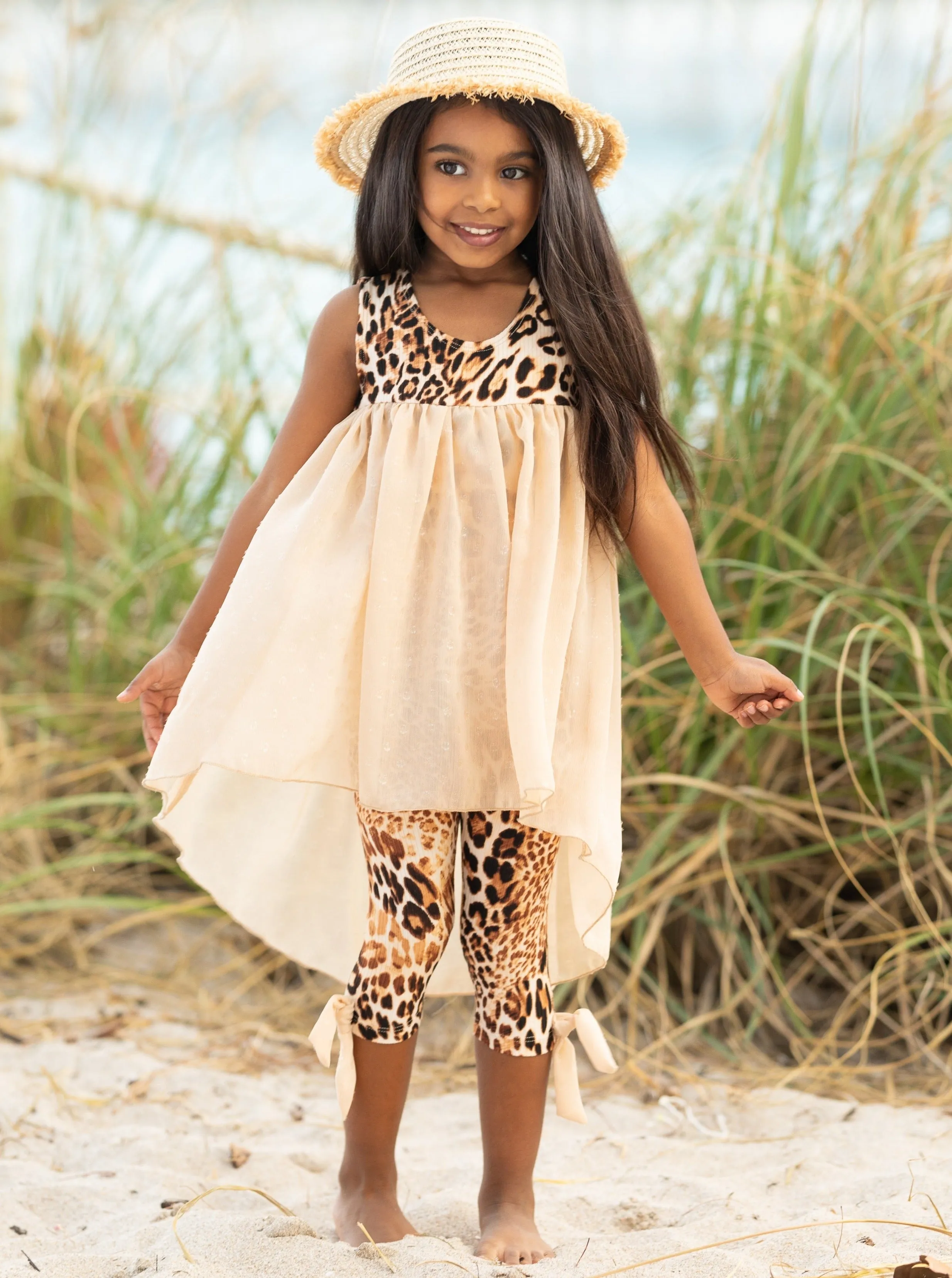 Fierce Confidence Hi-Lo Tunic and Leopard Legging Set