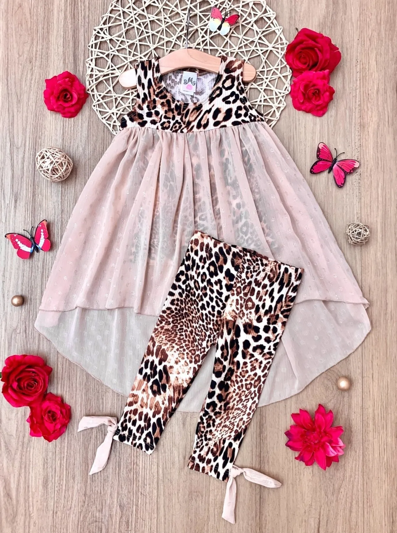 Fierce Confidence Hi-Lo Tunic and Leopard Legging Set