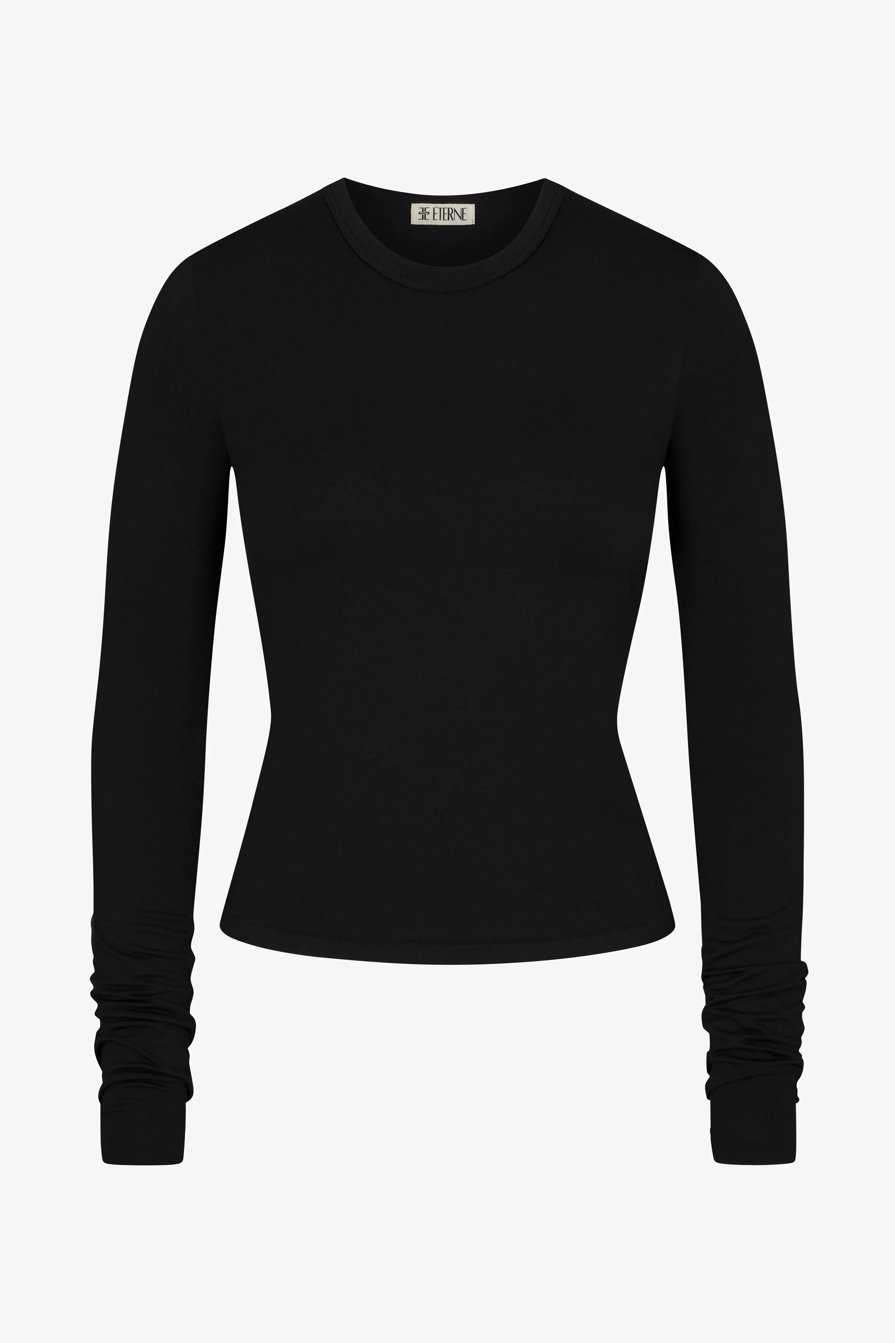 FITTED CREWNECK LONG SLEEVE T-SHIRT