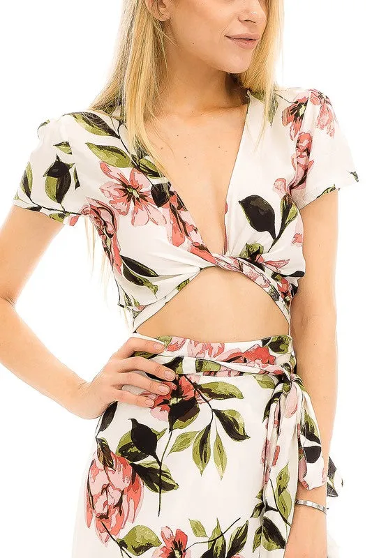 FLORAL CROP TOP (SET)*