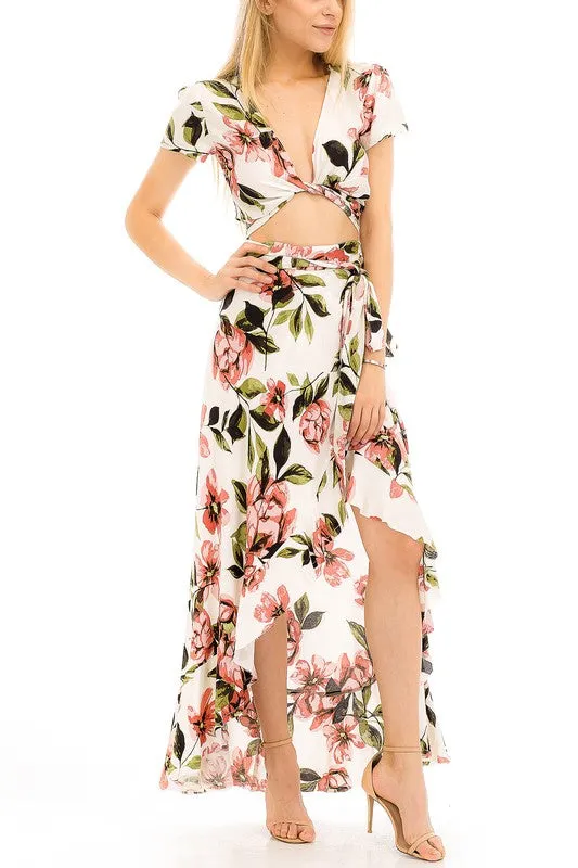 FLORAL CROP TOP (SET)*