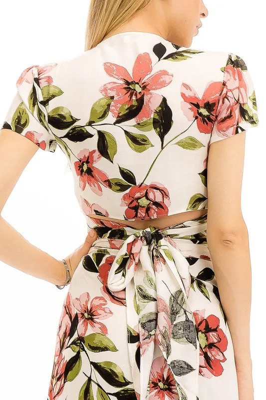 FLORAL CROP TOP (SET)*