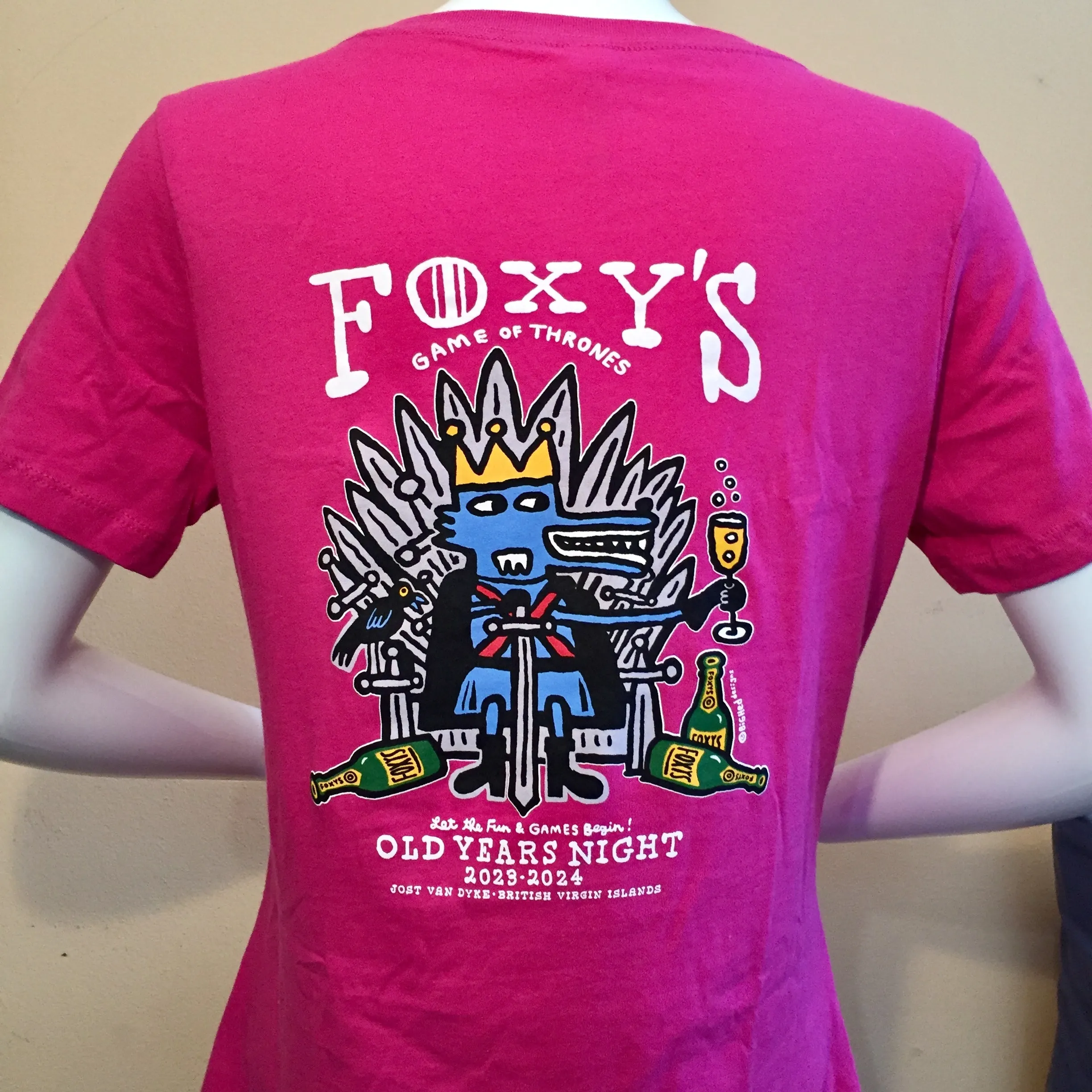 Foxy's Old Year's Night 23-24 'Game of Thrones' Ladies Short Sleeve V-neck Tee