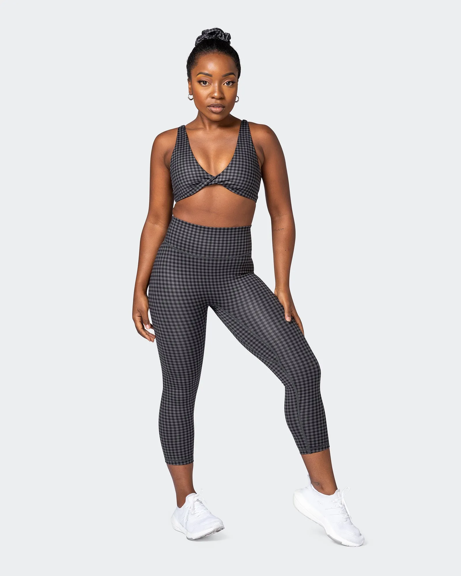 Game Changer Scrunch 7/8 Leggings - Monochrome Check Print