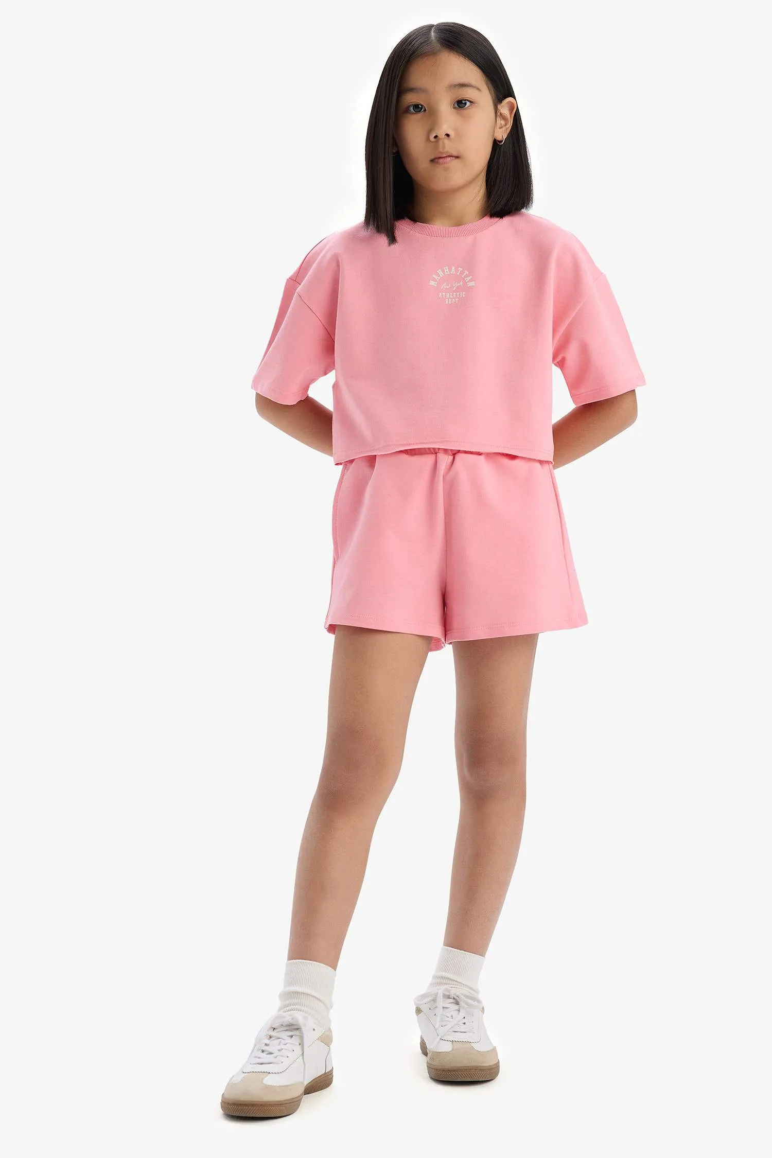 Girl Printed T-Shirt Shorts 2 Piece Set
