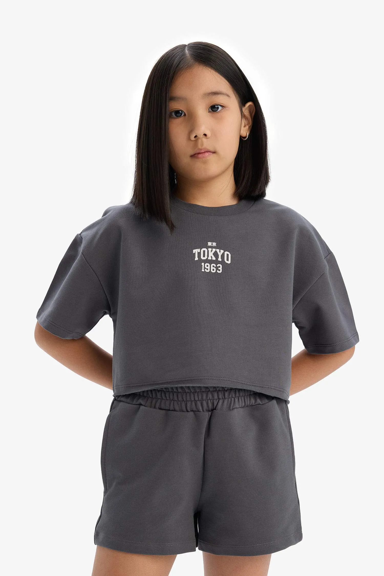 Girl Printed T-Shirt Shorts 2 Piece Set