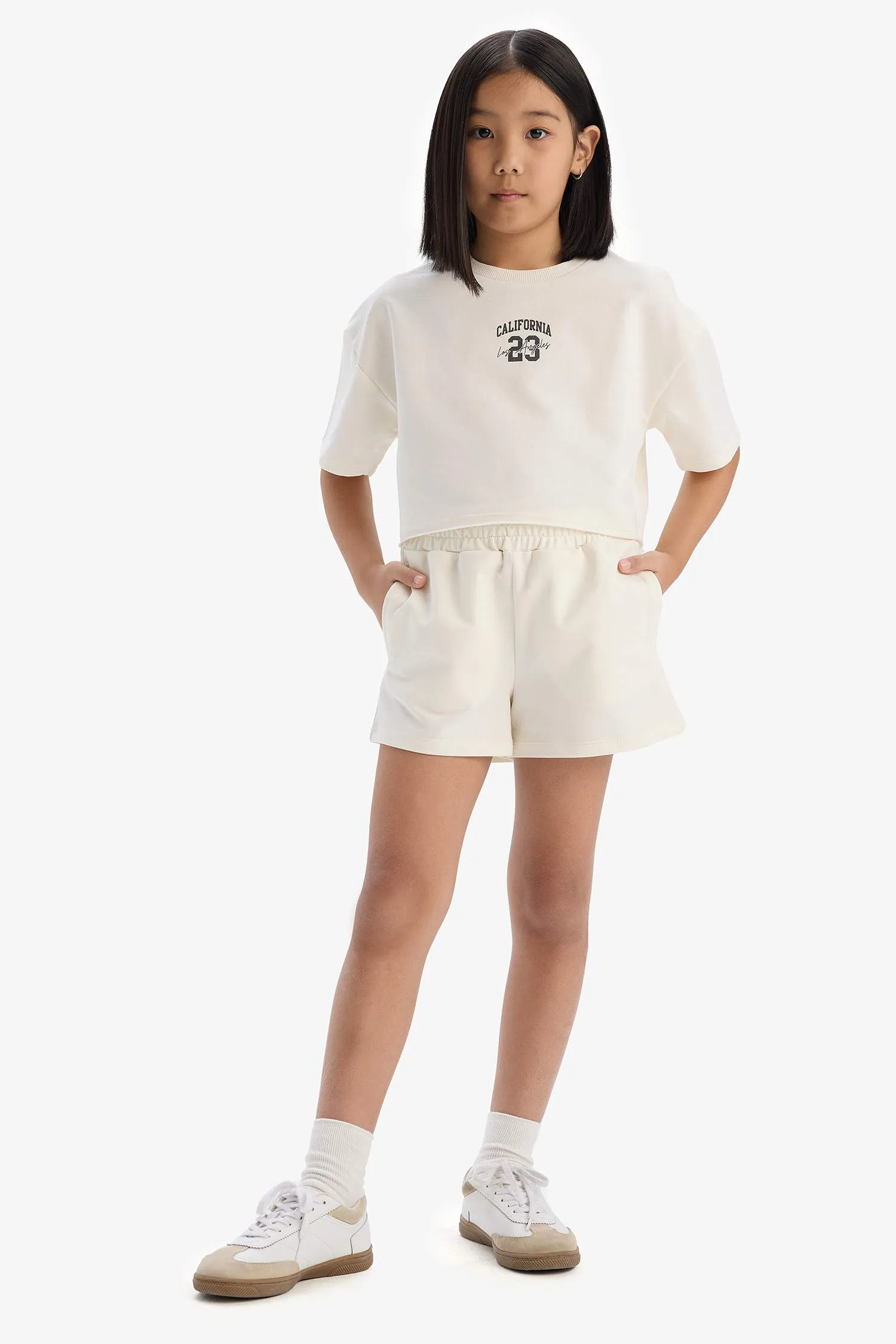 Girl Printed T-Shirt Shorts 2 Piece Set