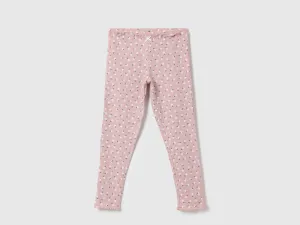 Girls Floral Regular Fit Leggings