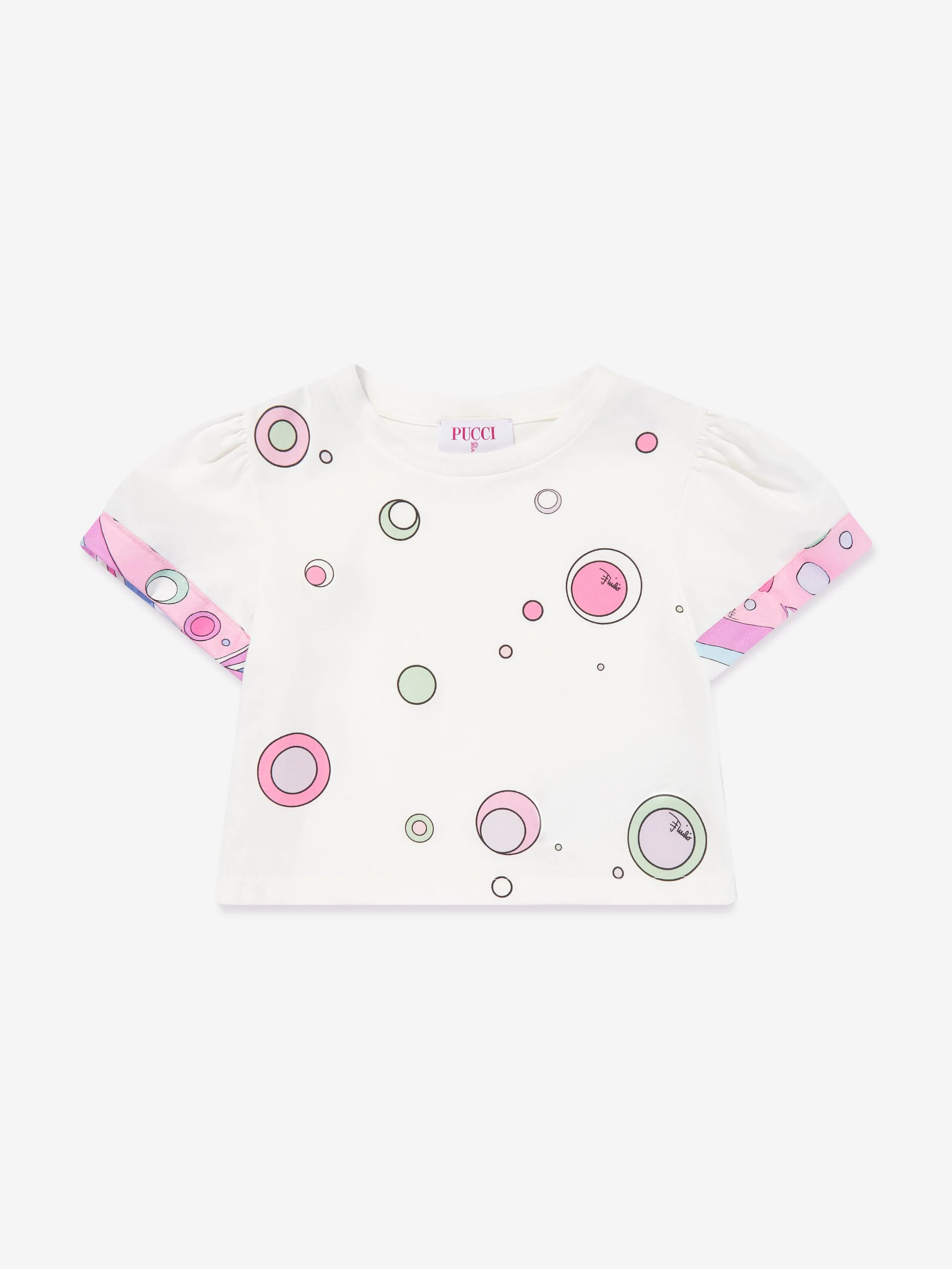 Girls Fontane Print T-Shirt in Ivory