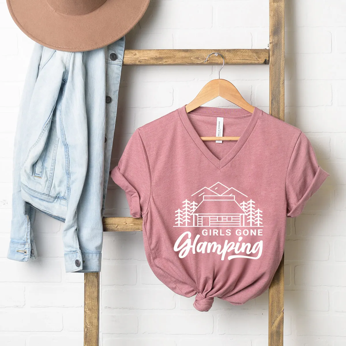 Girls Gone Glamping | Short Sleeve V-Neck