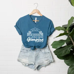 Girls Gone Glamping | Short Sleeve V-Neck